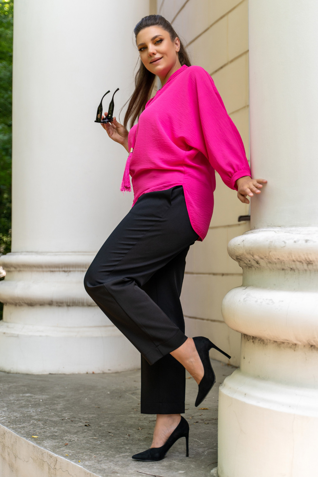 Блузка ANDINA 115 фуксия - фото 2